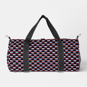 Chequered Russia Flag Pattern Duffle Bag