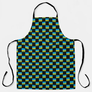 Chequered Rwanda Flag Pattern Apron