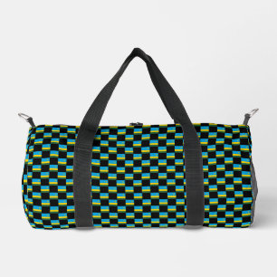 Chequered Rwanda Flag Pattern Duffle Bag