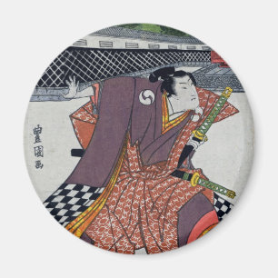 Chequered Samurai Magnet