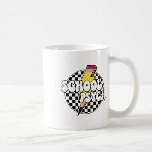 Chequered School Psychologist Pencil Lightning Bol Coffee Mug