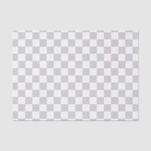 Chequered Silver and White Tissue Paper