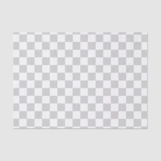 Chequered Silver and White Tissue Paper