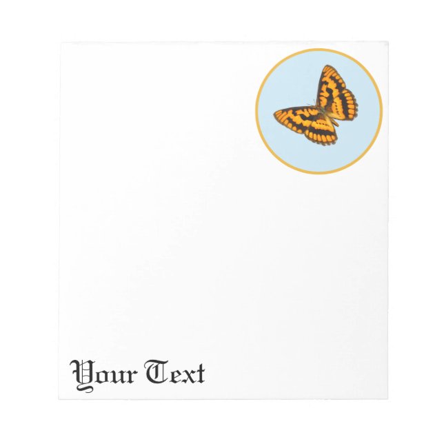 Chequered Skipper Butterfly Notepad (Front)