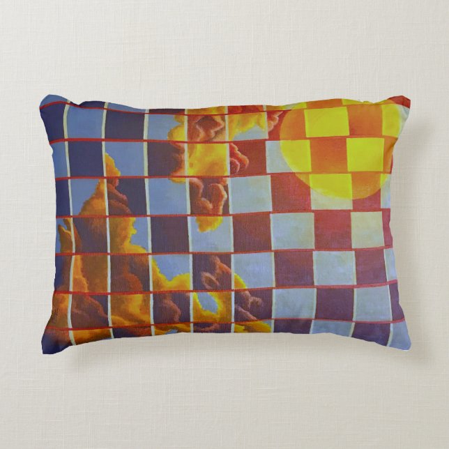 Chequered Sky Accent Pillow (Front)