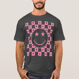Chequered Smiling Face Funny T-Shirt
