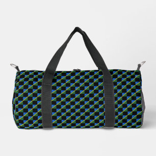 Chequered Solomon Islands Flag Pattern Duffle Bag