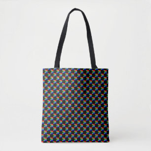 Chequered South Africa Flag Pattern Tote Bag