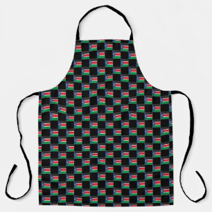 Chequered South Sudan Flag Pattern  Apron