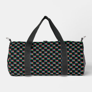 Chequered South Sudan Flag Pattern  Duffle Bag