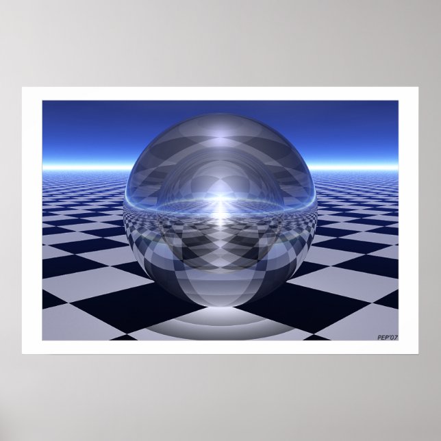 Chequered Spheres Poster (Front)