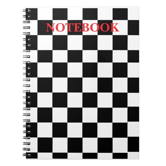 Chequered Spiral Notebook (Front)