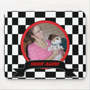Chequered Square Mouse Mat
