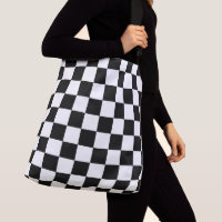 Chequered squares black and white geometric retro