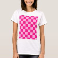 Chequered squares light hot pink geometric retro