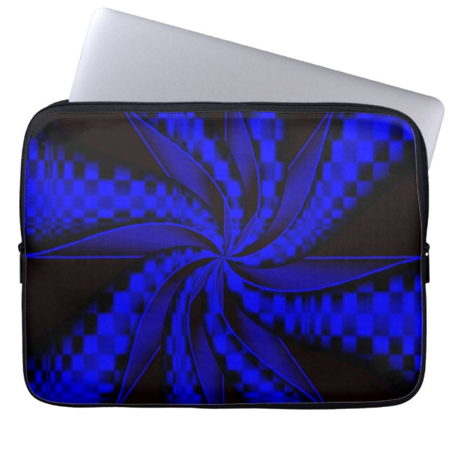 Chequered Swirls... Laptop Sleeve (Front)