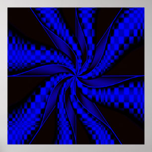 Chequered Swirls... Poster