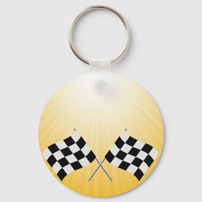 chequered symbol key ring (Front)