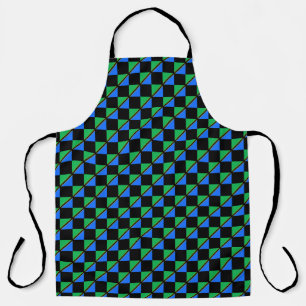 Chequered Tanzania Flag Pattern  Apron