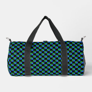 Chequered Tanzania Flag Pattern Duffle Bag