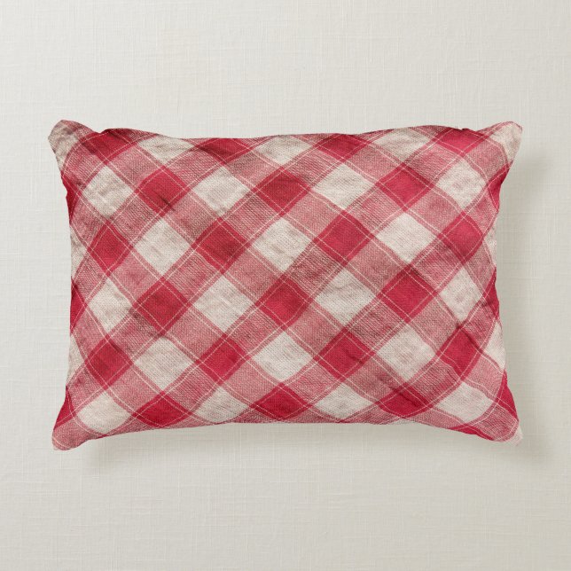 Chequered textile background. More of this motif & Decorative Cushion (Front)