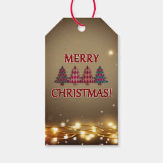 Chequered Trees Gift Tags