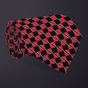 Chequered Trinidad and Tobago Flag Pattern Tie