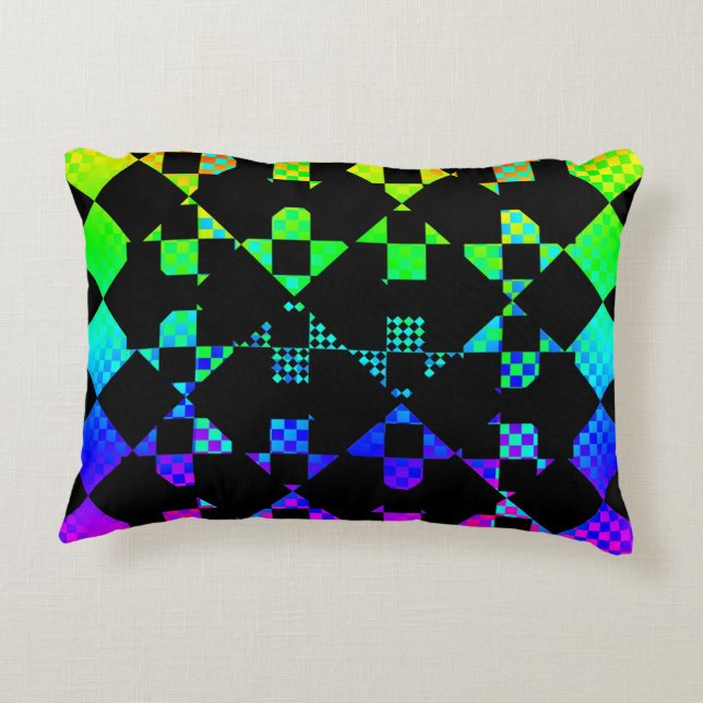 Chequered Twist by Kenneth Yoncich Decorative Cushion (Back)