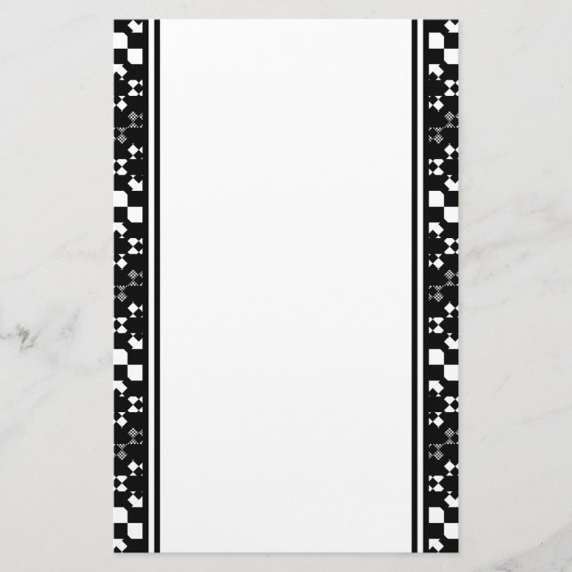 Chequered Twist by Kenneth Yoncich Stationery (Front)