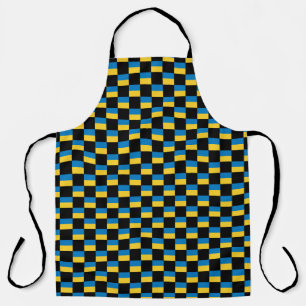 Chequered Ukraine Flag Pattern  Apron