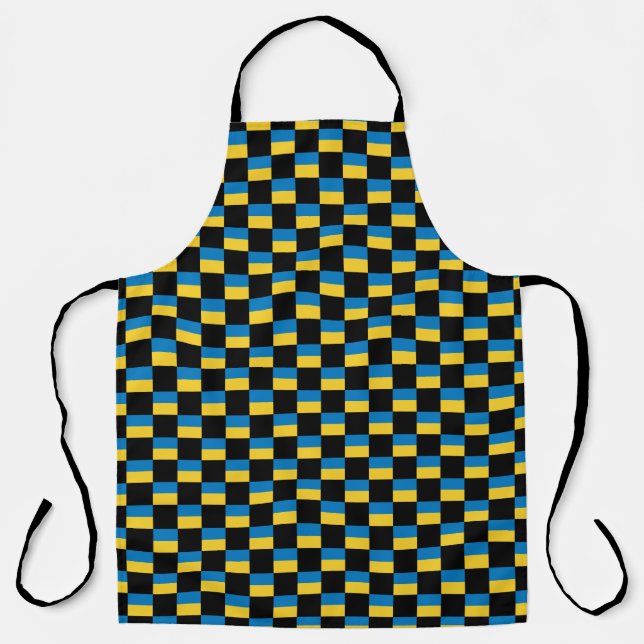 Chequered Ukraine Flag Pattern  Apron (Front)
