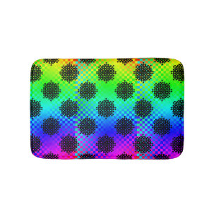 Chequered Wheels by Kenneth Yoncich Bath Mat