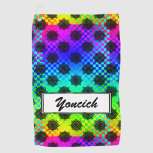 Chequered Wheels by Kenneth Yoncich Golf Towel