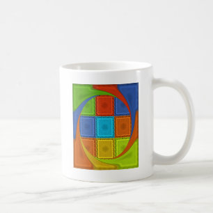 Chequered Whirl Art Print Coffee Mug