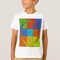Chequered Whirl Art Print