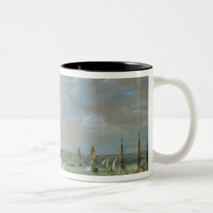 Cherbourg Harbour, 1822 Two-Tone Coffee Mug