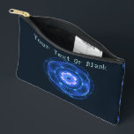 Cherenkov Radiation Accessory Pouch<br><div class="desc">Features a blue-toned, fractal representation of Cherenkov radiation in water. Customise by adding your own text. The blue glow in the water surrounding nuclear reactors is called Cherenkov radiation. When a charged particle does move through a medium at a speed higher than the speed of light in that medium, a...</div>