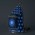 Cherenkov Radiation Sling Bag<br><div class="desc">Features a blue-toned, fractal representation of Cherenkov radiation in water. Customise by adding your own text. The blue glow in the water surrounding nuclear reactors is called Cherenkov radiation. When a charged particle does move through a medium at a speed higher than the speed of light in that medium, a...</div>
