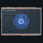 Cherenkov Radiation Throw Blanket<br><div class="desc">Stay warm with nuclear fire. A blue-toned, fractal representation of Cherenkov radiation in water. Customise by adding your own text. The blue glow in the water surrounding nuclear reactors is called Cherenkov radiation. When a charged particle does move through a medium at a speed higher than the speed of light...</div>