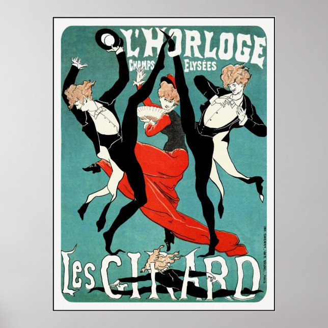 Cheret Art Nouveau Poster:  Les Girard: Dance Poster (Front)
