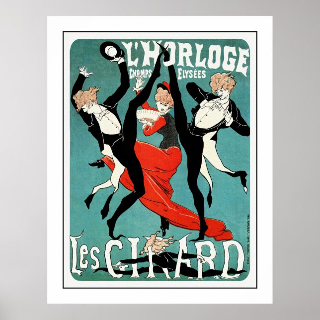 Cheret Art Nouveau Poster:  Les Girard: Dance Poster (Front)