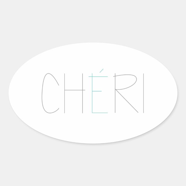 CHERI OVAL STICKER (Front)