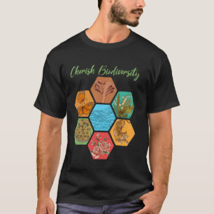 Cherish Biodiversity Biology Science Teacher Scien T-Shirt