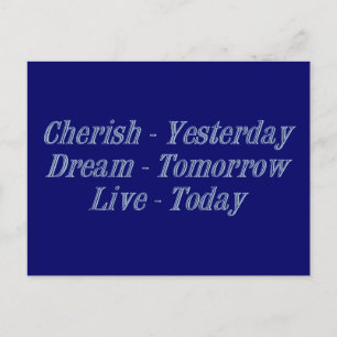 Cherish blue postcard