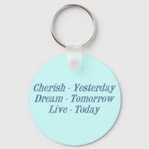 Cherish dark blue key ring