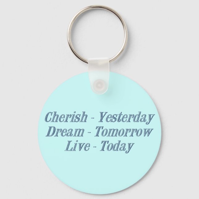 Cherish dark blue key ring (Front)