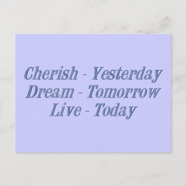 Cherish dark blue postcard (Front)