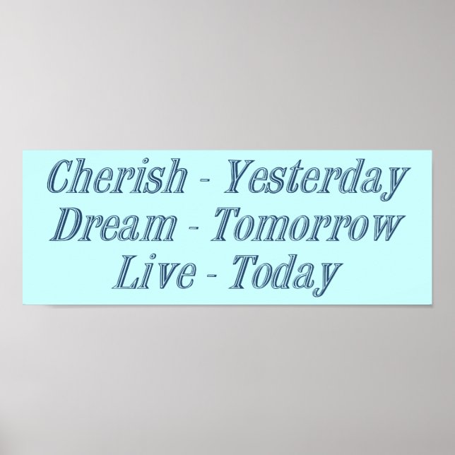 Cherish dark blue poster (Front)