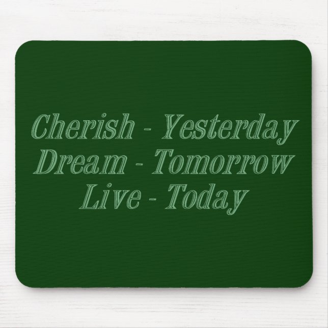 Cherish green mouse mat (Front)