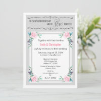 Cherish In Friendship & Love Wedding Invite